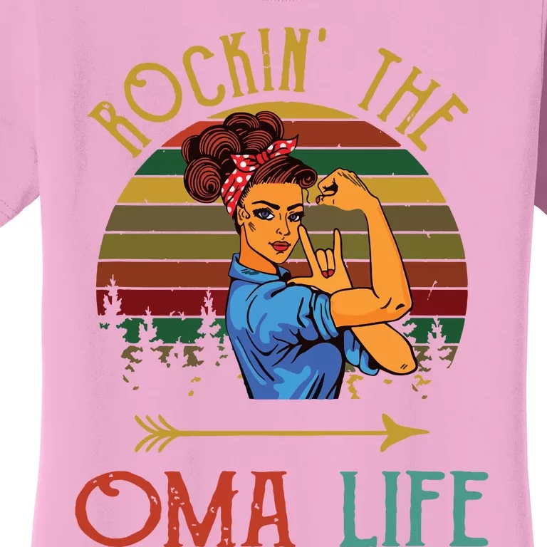 Rockin The Oma Life Grandparents Day For Oma Women's T-Shirt