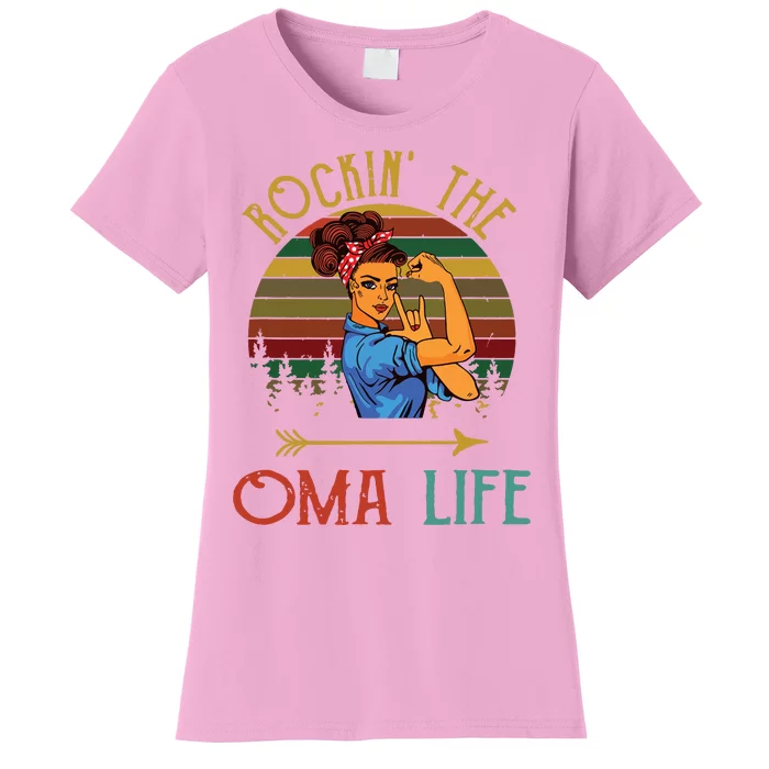 Rockin The Oma Life Grandparents Day For Oma Women's T-Shirt