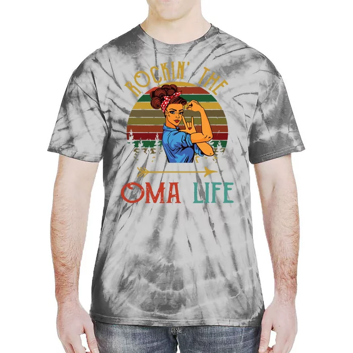 Rockin The Oma Life Grandparents Day For Oma Tie-Dye T-Shirt