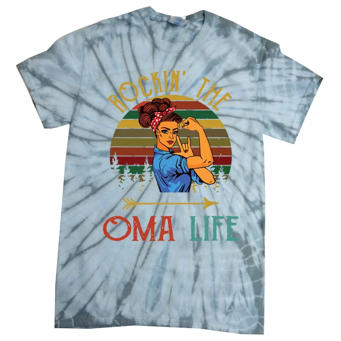 Rockin The Oma Life Grandparents Day For Oma Tie-Dye T-Shirt