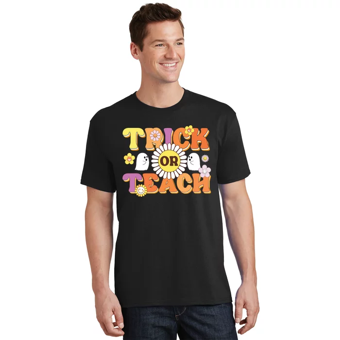 Retro Trick Or Teach Ghost Teacher Halloween Costume T-Shirt