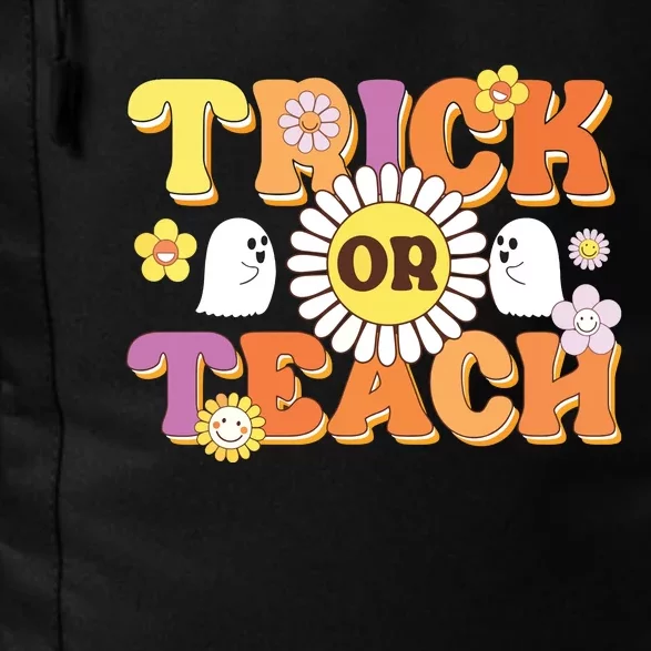 Retro Trick Or Teach Ghost Teacher Halloween Costume Daily Commute Backpack