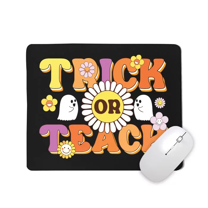 Retro Trick Or Teach Ghost Teacher Halloween Costume Mousepad