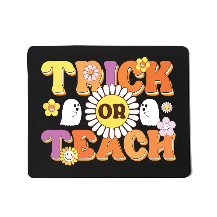 Retro Trick Or Teach Ghost Teacher Halloween Costume Mousepad