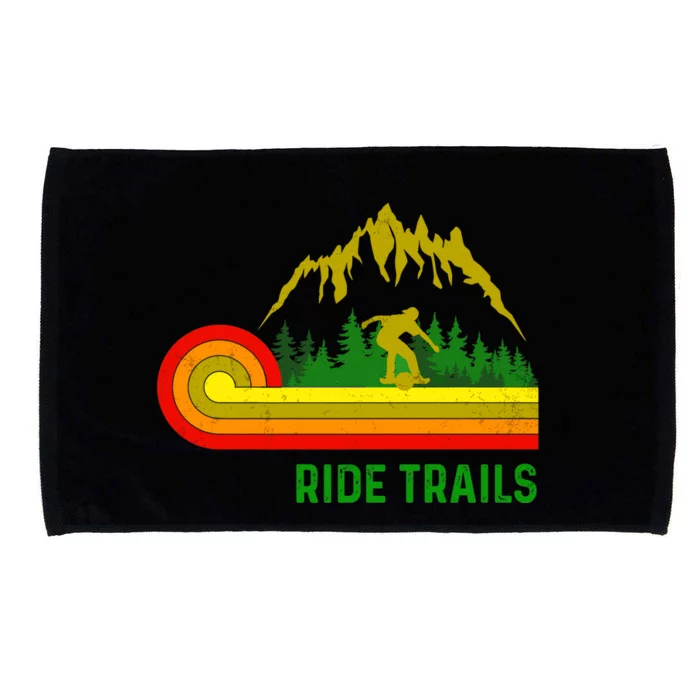 Ride Trails Onewheel Retro Vintage One Wheel float life Premium Microfiber Hand Towel