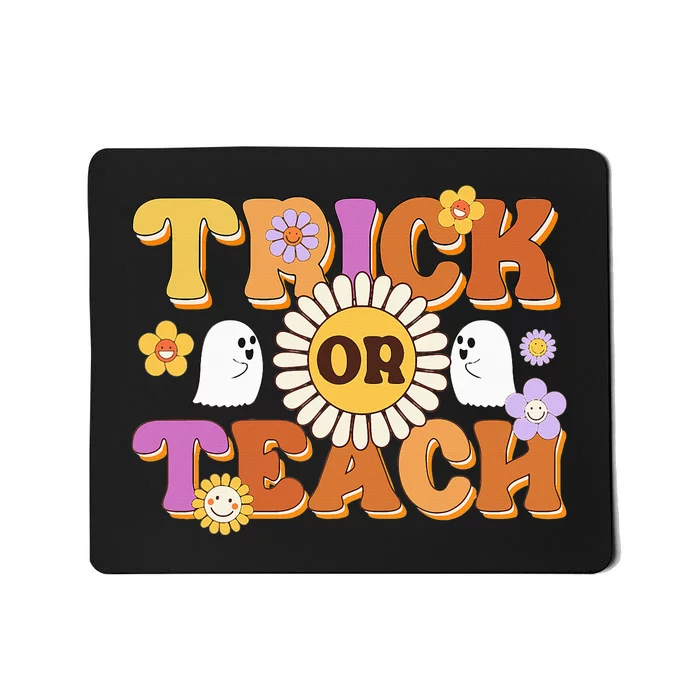 Retro Trick Or Teach Ghost Teacher Halloween Costume Mousepad