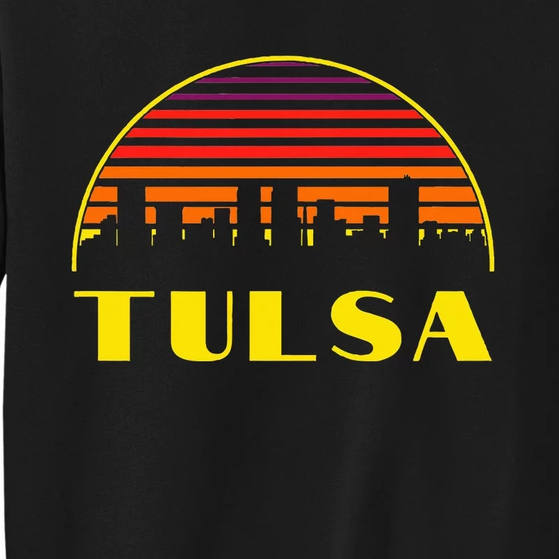 Retro Tulsa Oklahoma Downtown Skyline Sweatshirt