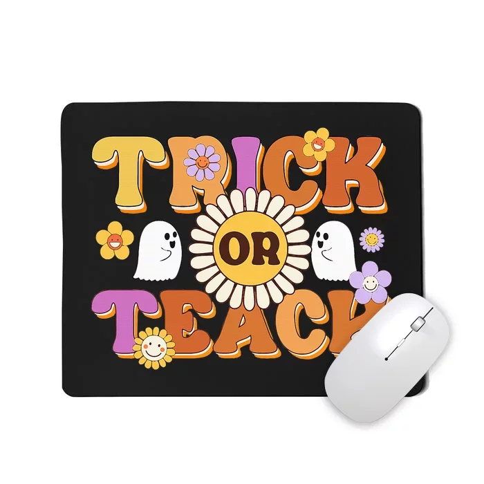 Retro Trick Or Teach Ghost Teacher Halloween Costume Mousepad