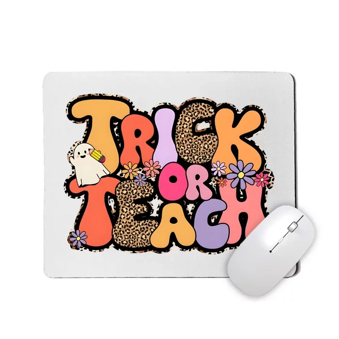 Retro Trick Or Teach Teacher Halloween Mousepad