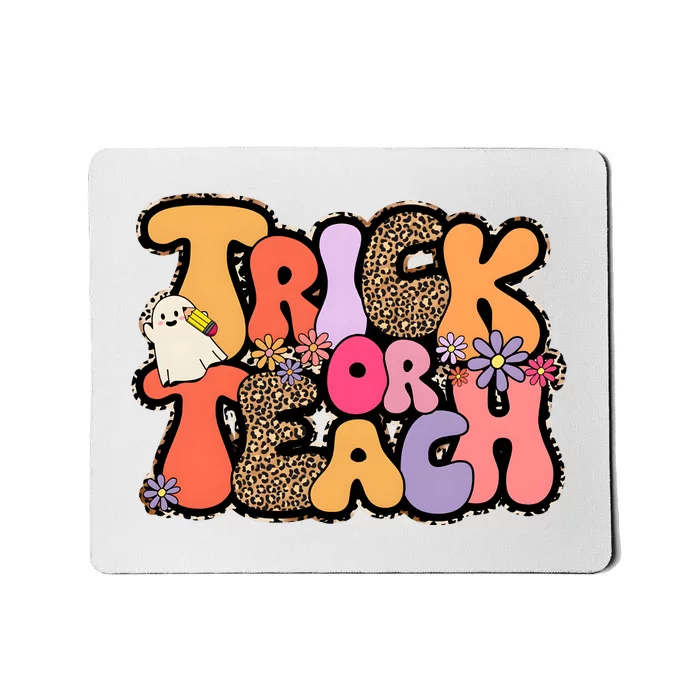 Retro Trick Or Teach Teacher Halloween Mousepad