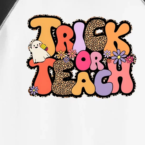 Retro Trick Or Teach Teacher Halloween Toddler Fine Jersey T-Shirt