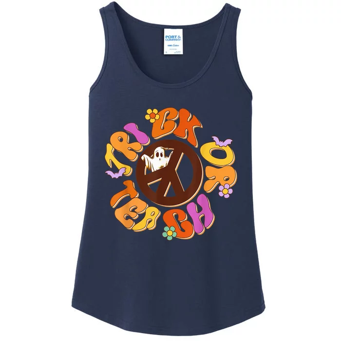 Retro Trick Or Teach Ghost Teacher Halloween Costume Wo Ladies Essential Tank