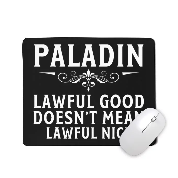 Roleplaying Tabletop Paladin Mousepad