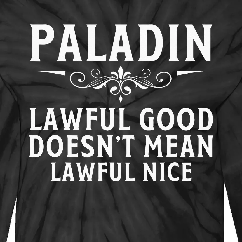 Roleplaying Tabletop Paladin Tie-Dye Long Sleeve Shirt