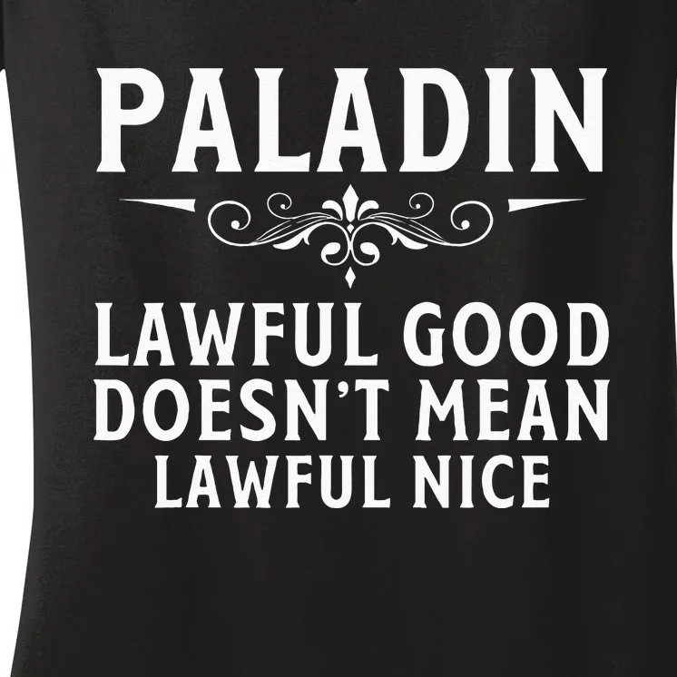 Roleplaying Tabletop Paladin Women's V-Neck T-Shirt