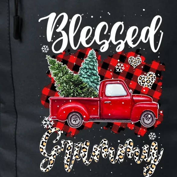 Red Truck Plaid Xmas Tree Blessed Grammy Family Christmas Gift Daily Commute Backpack