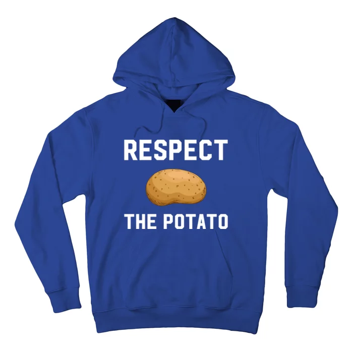 Respect The Potato Vegetable Gardeners Gift Potato Themed Cool Gift Hoodie