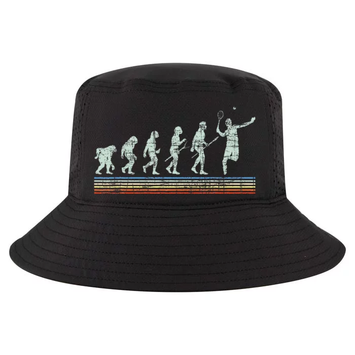 Retro Tennis Player Evolution Racket Game Sports Lover Cool Comfort Performance Bucket Hat