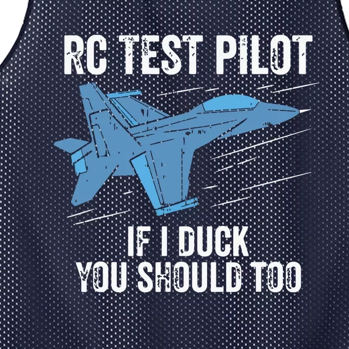 RC Test Pilot If I Duck You Should Too RC Airplane Plane Mesh Reversible Basketball Jersey Tank