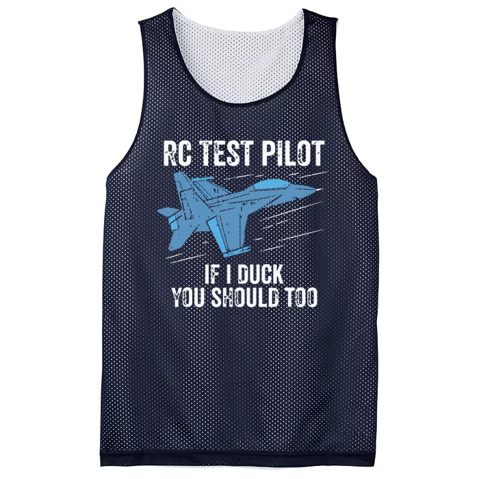 RC Test Pilot If I Duck You Should Too RC Airplane Plane Mesh Reversible Basketball Jersey Tank