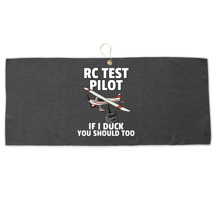 Rc Test Pilot Gift For Rc Plane Model Airplane Lover Large Microfiber Waffle Golf Towel