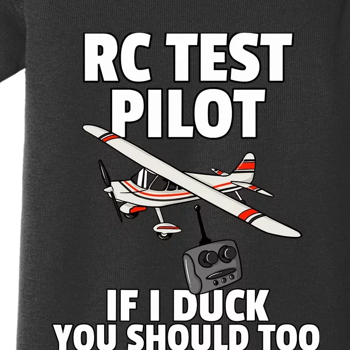 Rc Test Pilot Gift For Rc Plane Model Airplane Lover Baby Bodysuit