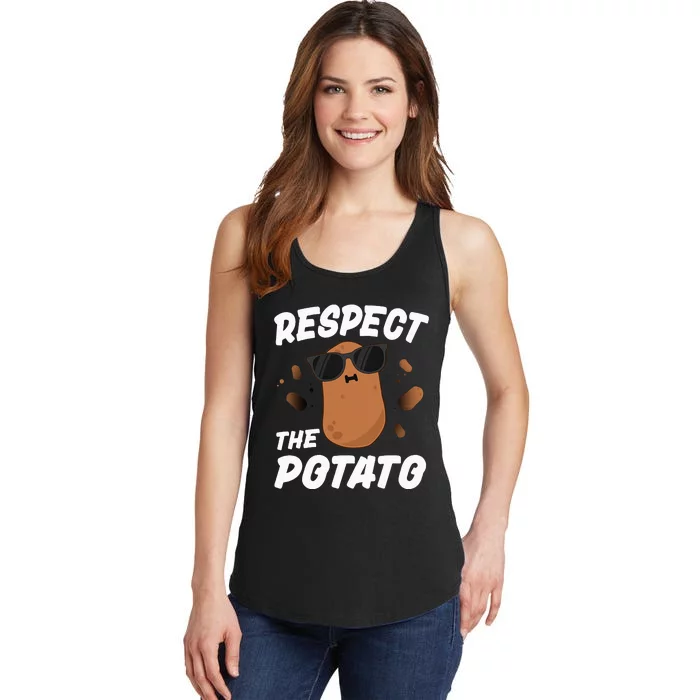 Respect The Potato Funny Vegetable Ladies Essential Tank