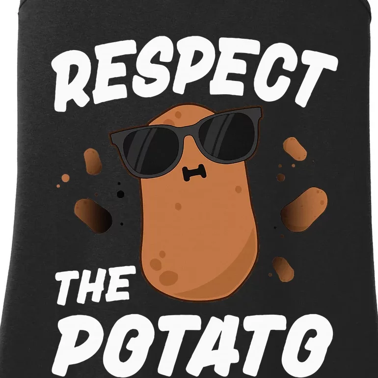 Respect The Potato Funny Vegetable Ladies Essential Tank