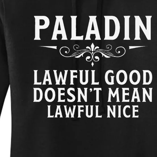 Roleplaying Tabletop Paladin Women's Pullover Hoodie