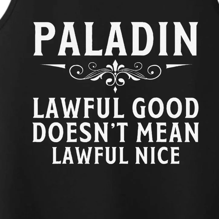 Roleplaying Tabletop Paladin Performance Tank