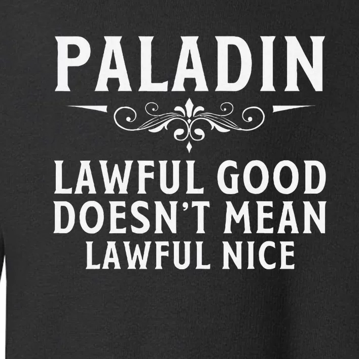 Roleplaying Tabletop Paladin Toddler Sweatshirt