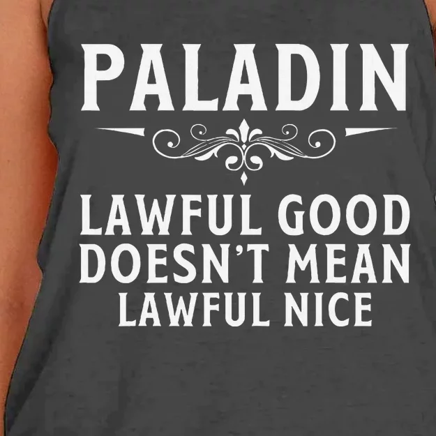 Roleplaying Tabletop Paladin Women's Knotted Racerback Tank