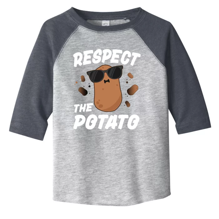 Respect The Potato Gift For Kids Boys Men Funny Vegetable Gift Toddler Fine Jersey T-Shirt