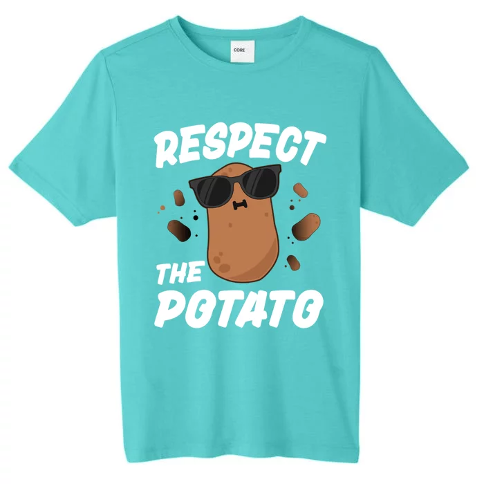 Respect The Potato Gift For Kids Boys Men Funny Vegetable Gift ChromaSoft Performance T-Shirt