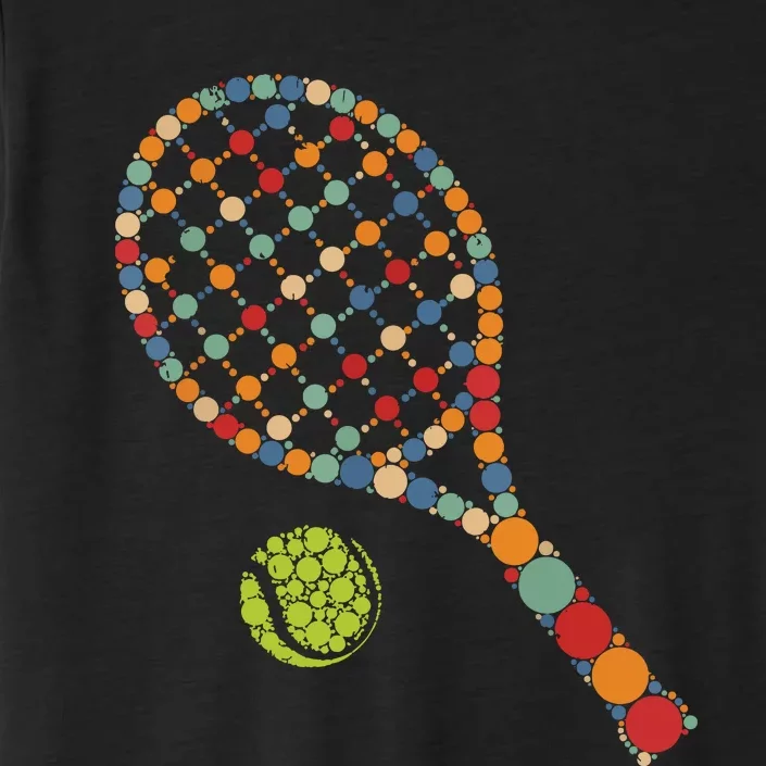 Retro Tennis Player Ball With Polka Dots Happy Dot Day Boy ChromaSoft Performance T-Shirt