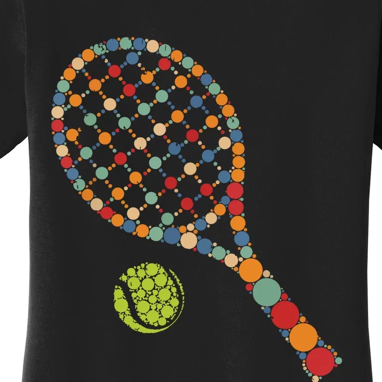 Retro Tennis Player Ball With Polka Dots Happy Dot Day Boy Women's T-Shirt