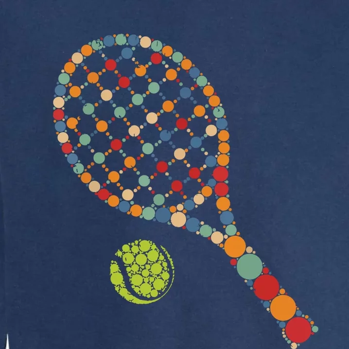 Retro Tennis Player Ball With Polka Dots Happy Dot Day Boy Garment-Dyed Sweatshirt