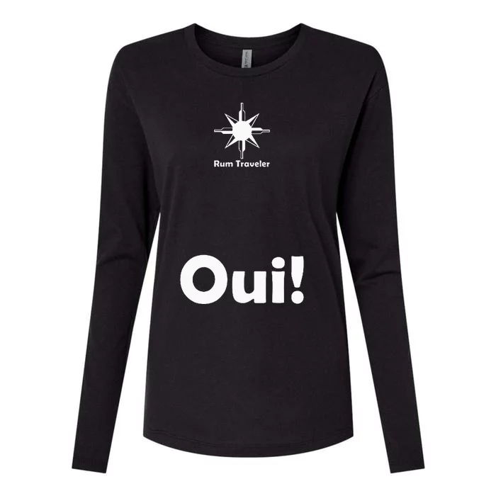 Rum Traveler Parlezvous Rhum Womens Cotton Relaxed Long Sleeve T-Shirt