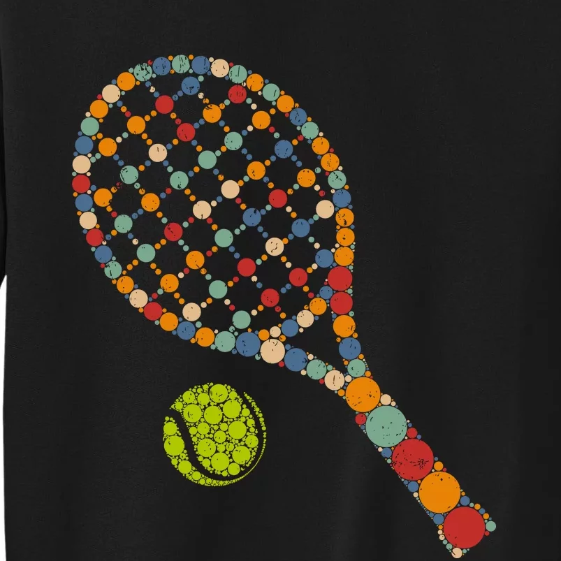 Retro Tennis Player & Ball With Polka Dots Happy Dot Day Boy Sweatshirt