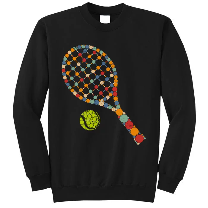 Retro Tennis Player & Ball With Polka Dots Happy Dot Day Boy Sweatshirt