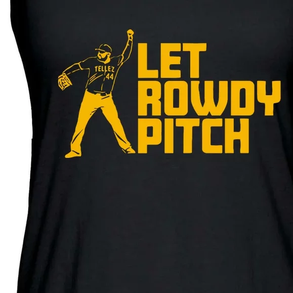 Rowdy Tellez Pittsburgh Let Rowdy Pitch Ladies Essential Flowy Tank