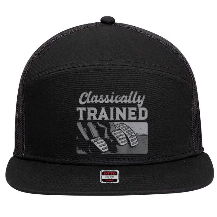 Racing Three Pedals Classically Trained Manual Transmission 7 Panel Mesh Trucker Snapback Hat