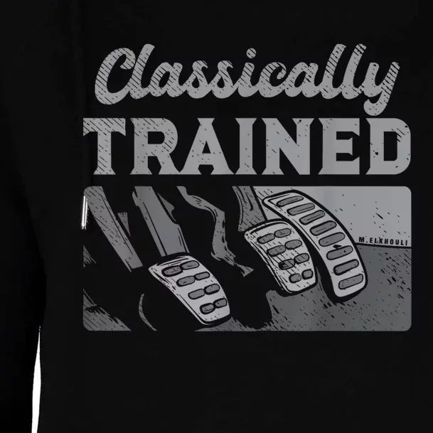 Racing Three Pedals Classically Trained Manual Transmission Womens Funnel Neck Pullover Hood