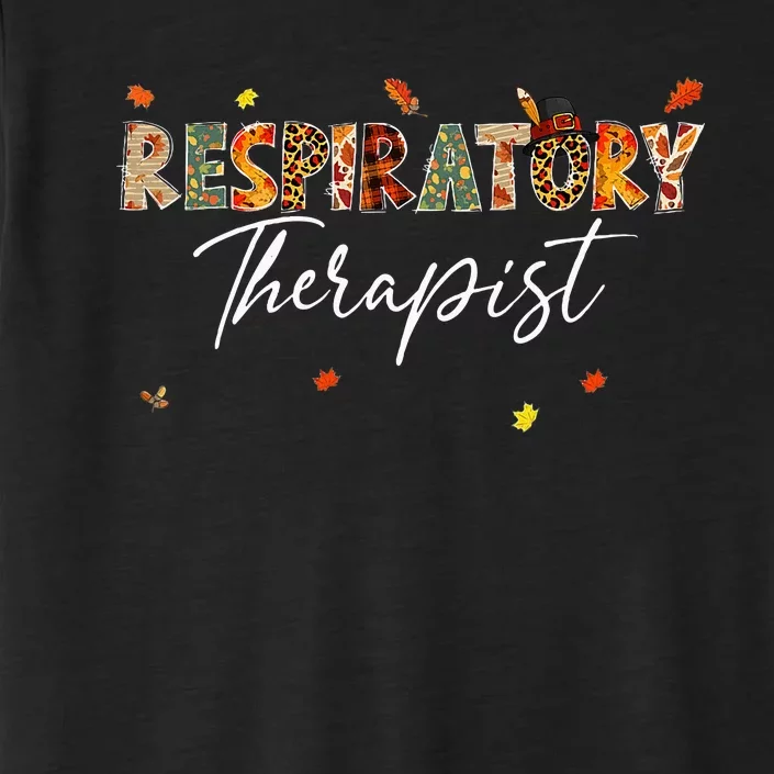 Respiratory Therapist Pumpkin Autumn Tree Fall Leaves ChromaSoft Performance T-Shirt