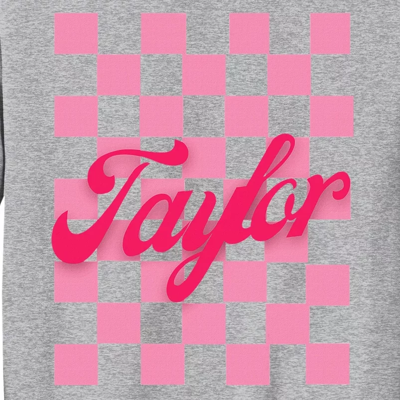 Retro Taylor Personalized Groovy Birthday Girl Design Tall Sweatshirt