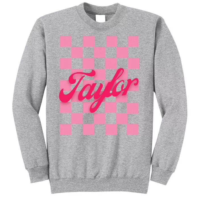 Retro Taylor Personalized Groovy Birthday Girl Design Tall Sweatshirt