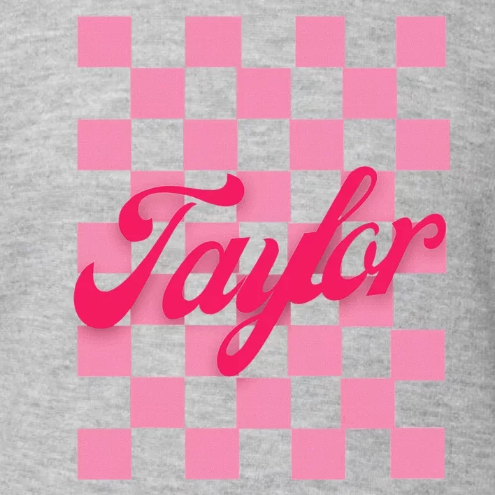 Retro Taylor Personalized Groovy Birthday Girl Design Toddler Sweatshirt