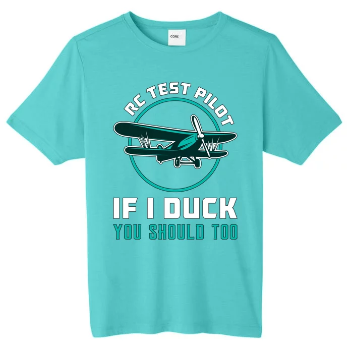 Rc Test Pilot If I Duck Model Airplane Vintage Rc Plane Gift ChromaSoft Performance T-Shirt