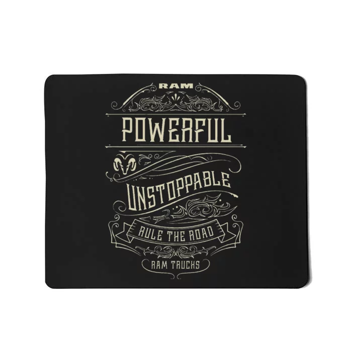 Ram Trucks Powerful Unstoppable Mousepad