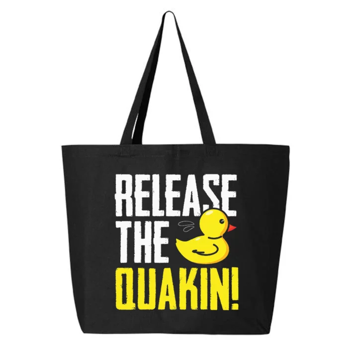 Release The Quackin! Graphic Rubber Duck Funny 25L Jumbo Tote